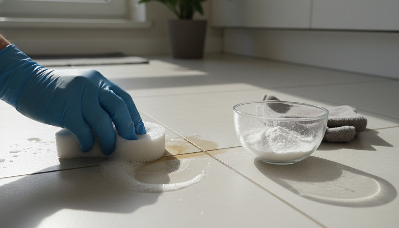 découvrez une astuce efficace pour enlever facilement une tache tenace sur votre carrelage sans l'endommager, afin de retrouver un sol propre et impeccable.