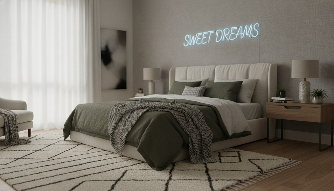 découvrez comment le néon devient l'accessoire incontournable pour illuminer et sublimer votre chambre avec une touche de style unique et moderne.