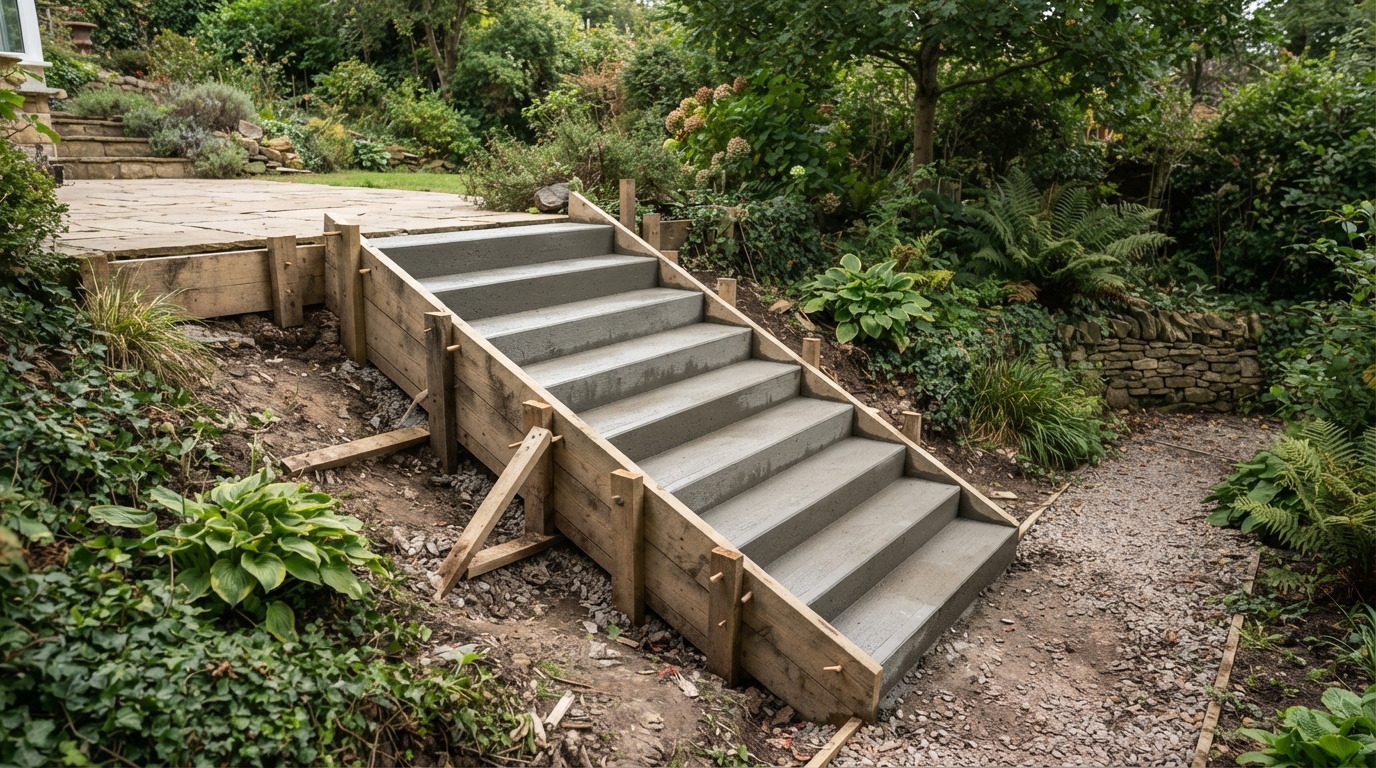 découvrez les étapes clés pour construire un escalier extérieur en béton solide et durable : préparation, coffrage, ferraillage et coulage.